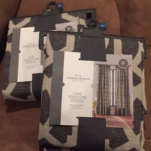 Threshold 84” curtains (gray lattice)